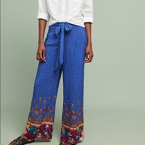Anthropologie Women’s Printed Wide-Leg Trousers